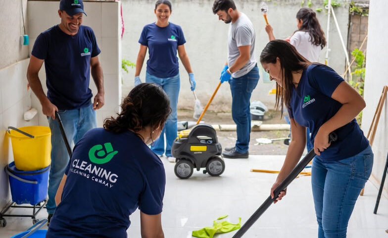 Equipe de limpeza Junior Piccin
