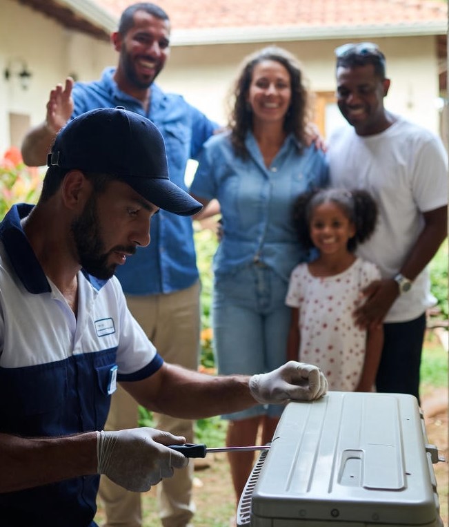 Ar condicionado instalado pela empresa Junior Piccin