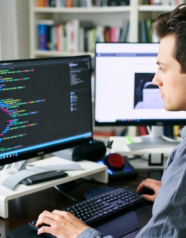 Desenvolvedor web criando sites