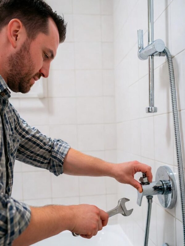 Prestador de serviço Marido de aluguel arrumando vazamento de agua